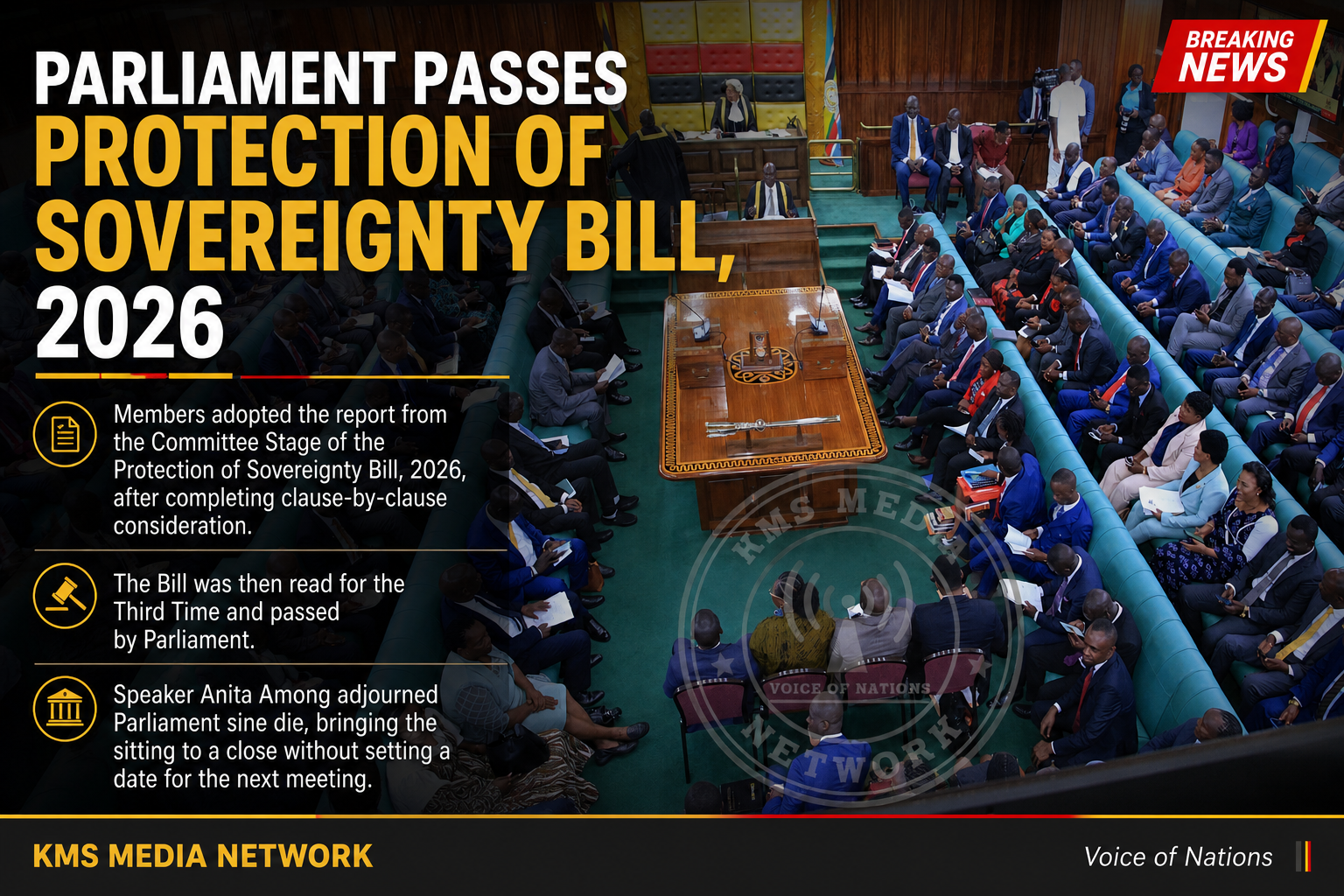 Parliament Passes Protection of Sovereignty Bill, 2026